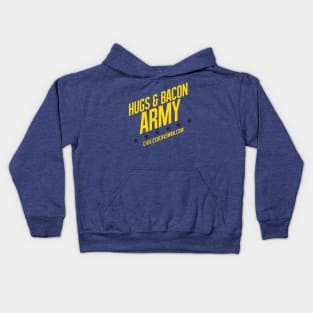 Hugs & Bacon Army - Dark Stars Kids Hoodie